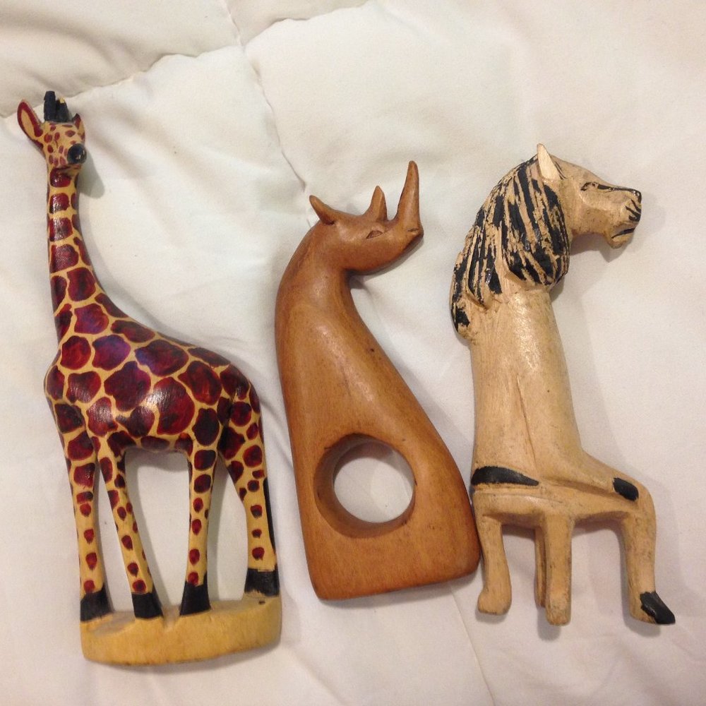 Three Wooden Figurines